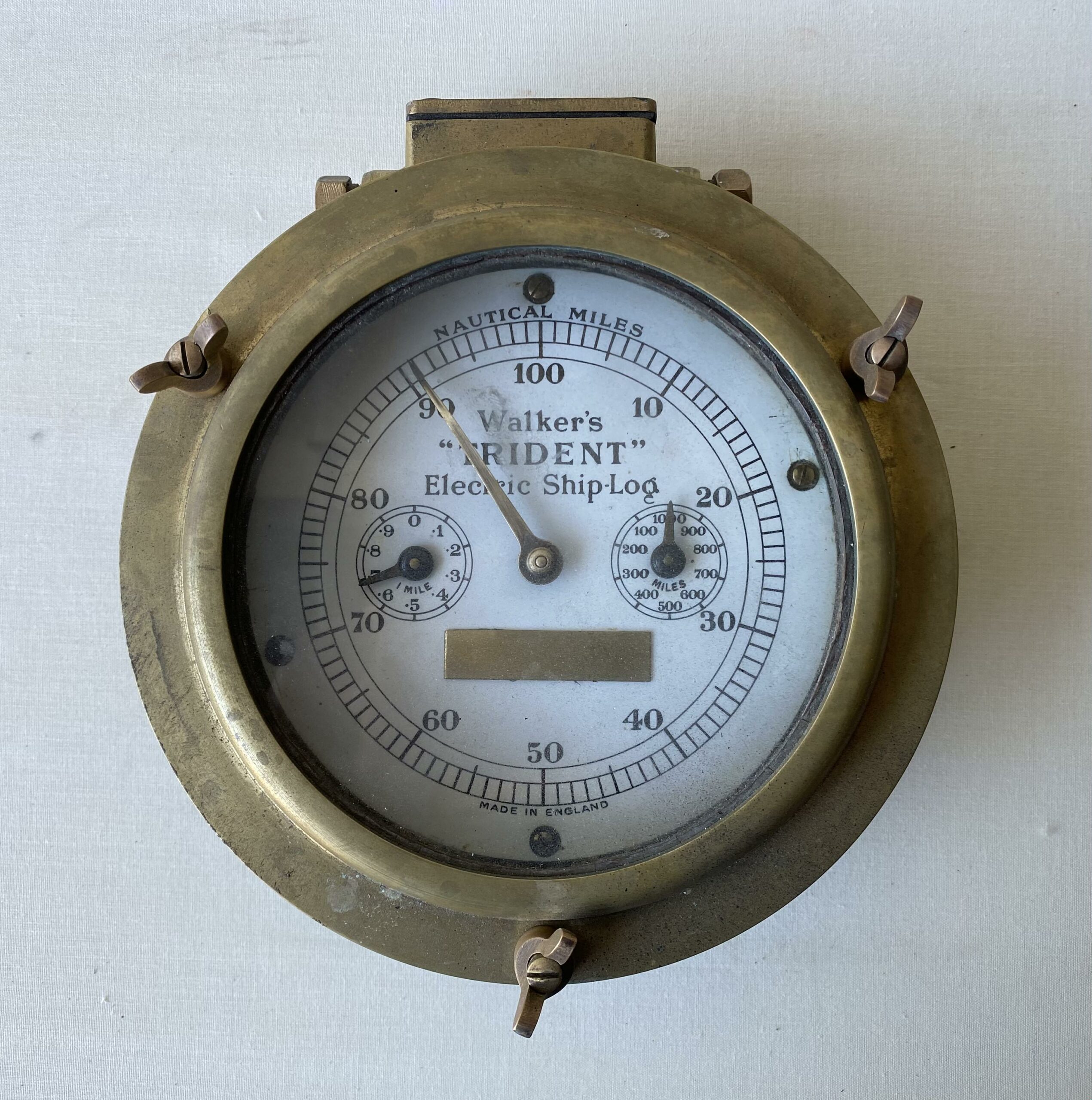 British brass pressure dial