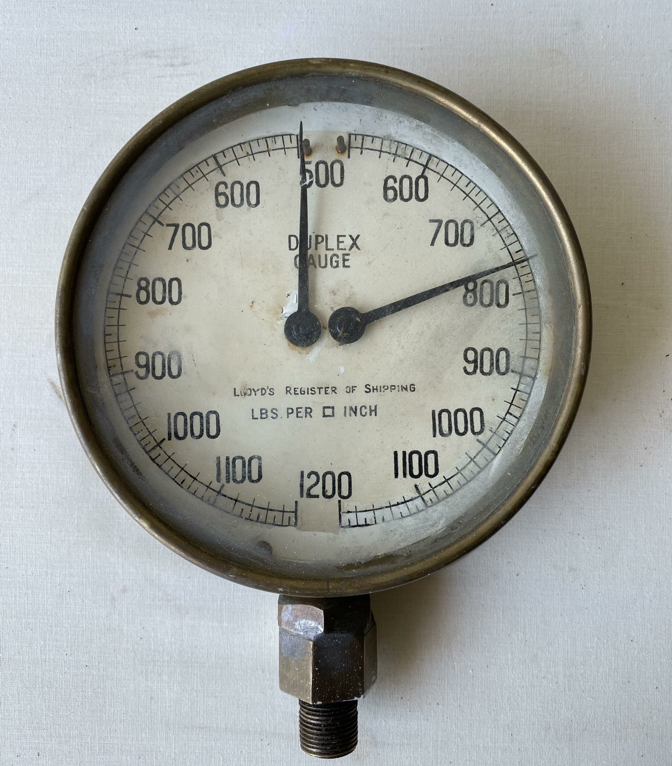 Brass marine pressure dial