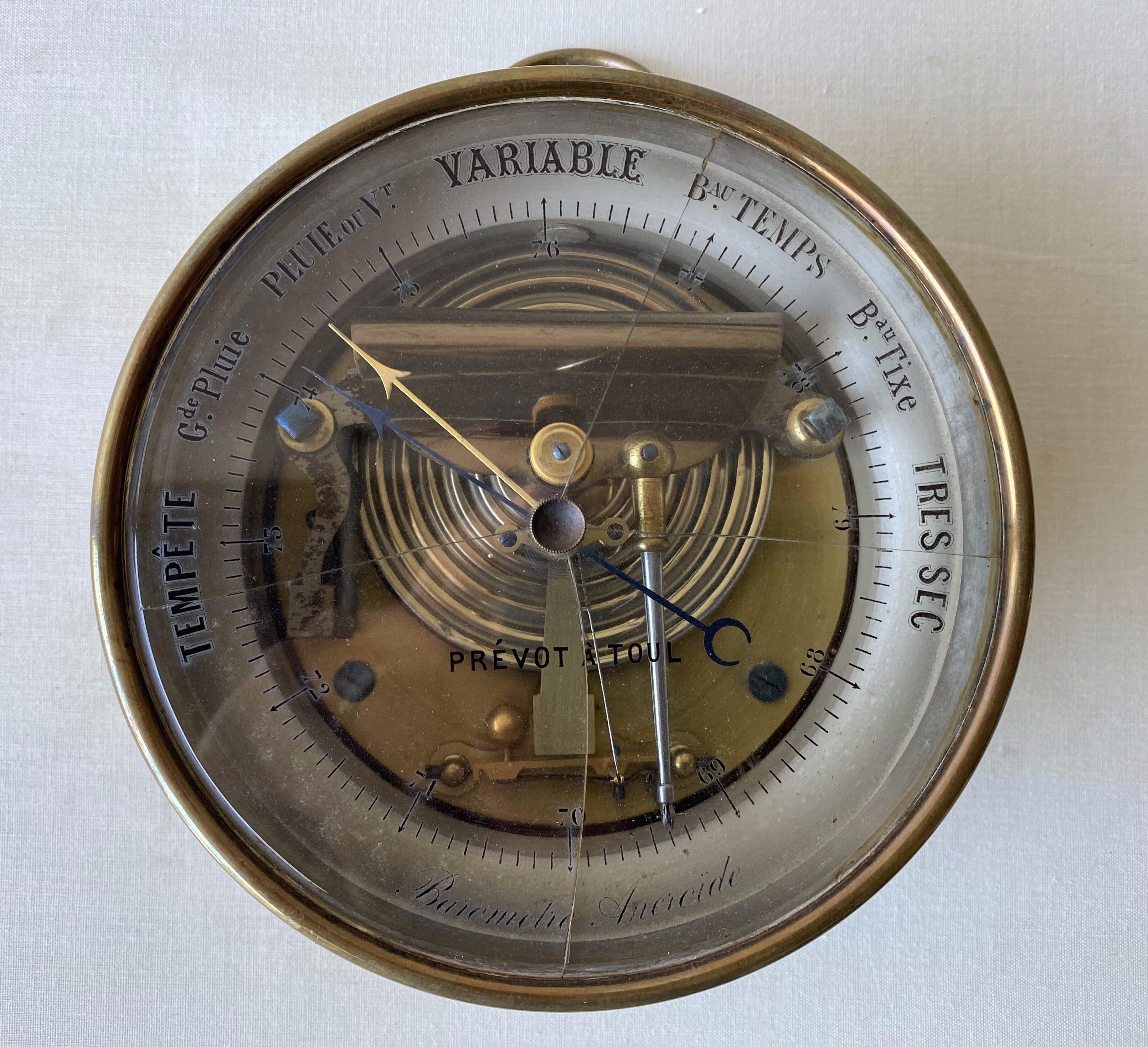 Brass marine barometer