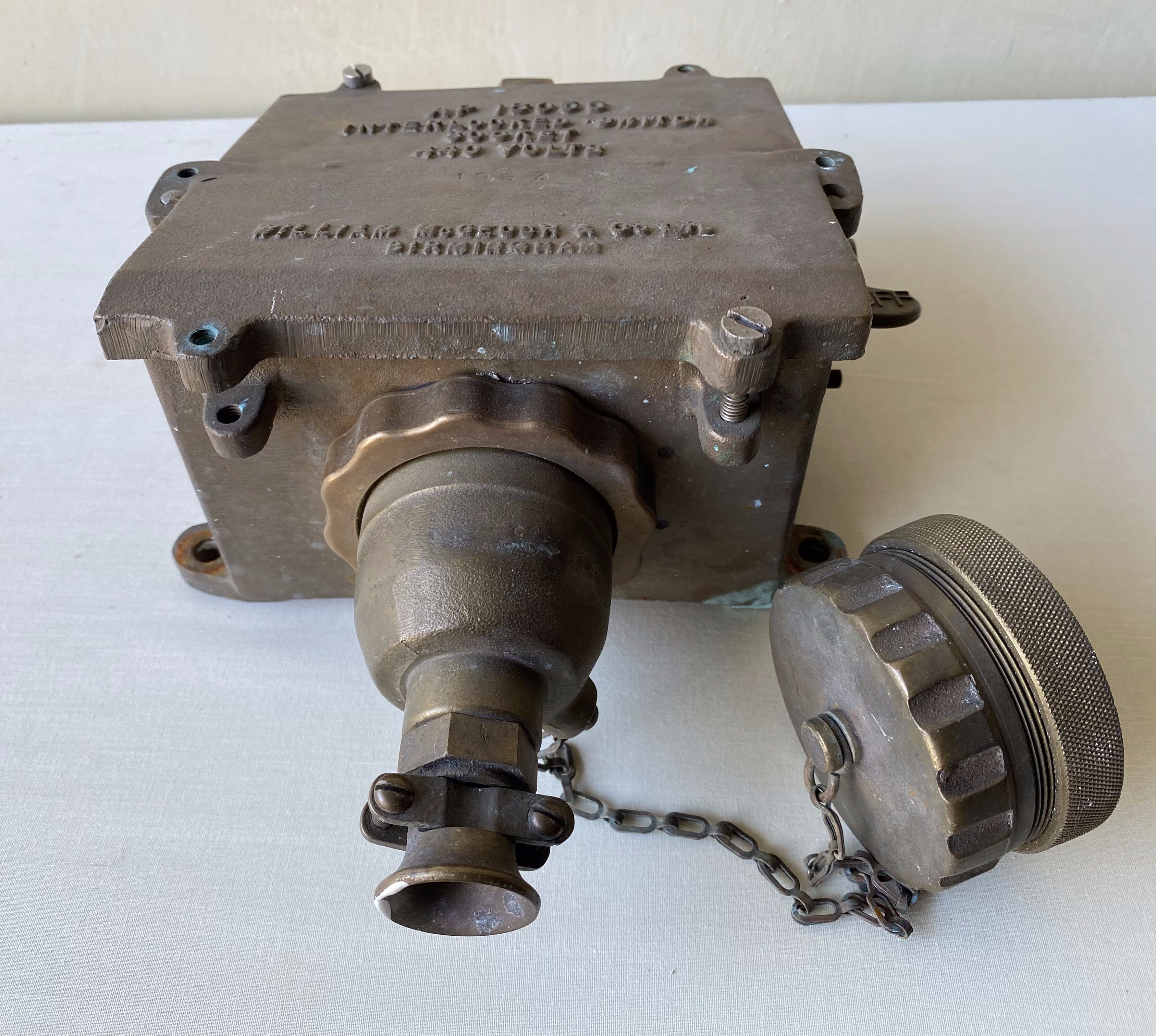 British Navy marine bronze switch socket box