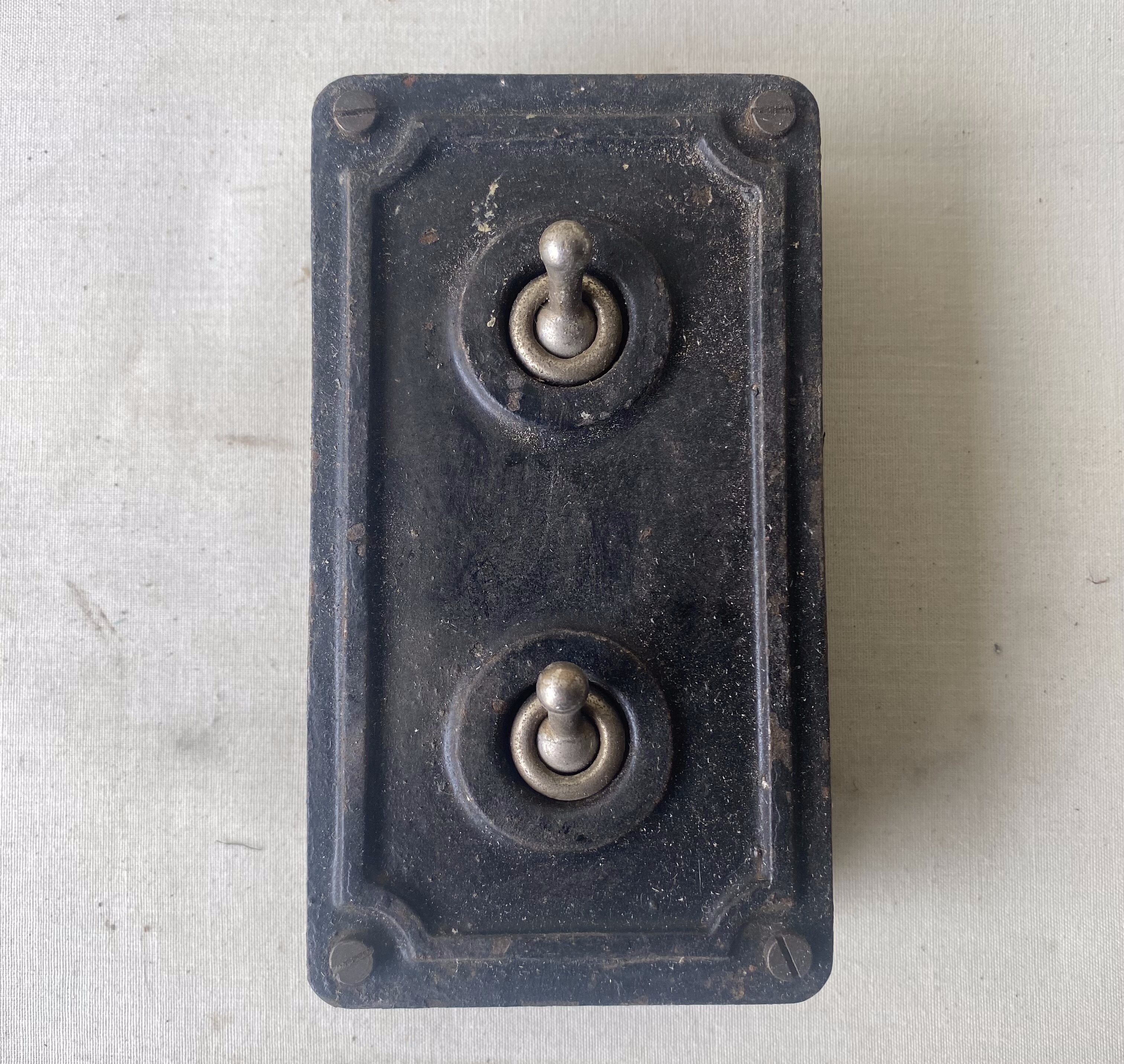 English double factory light switch