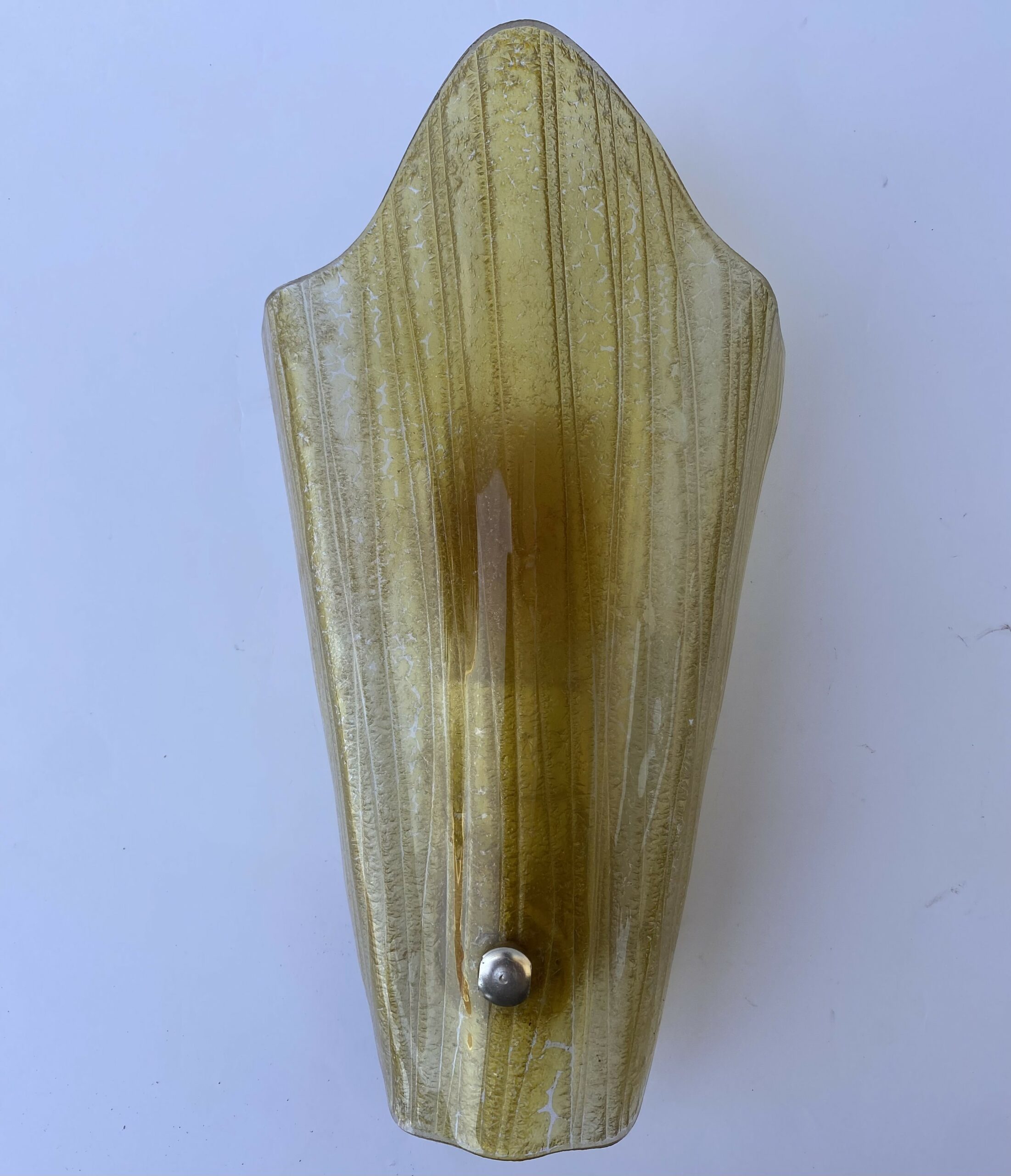Amber glass deco wall light