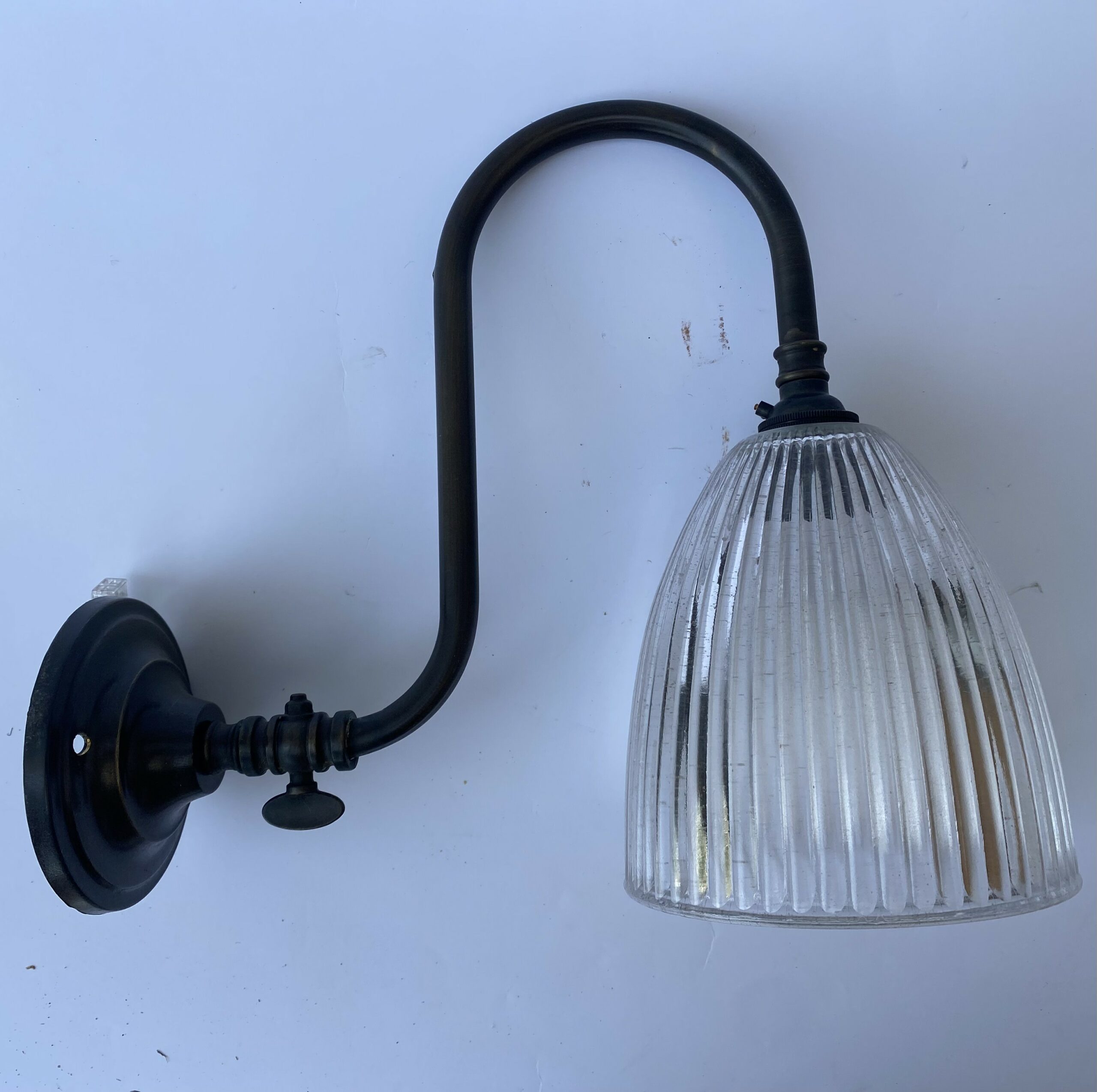 Victoria reeded glass wall light