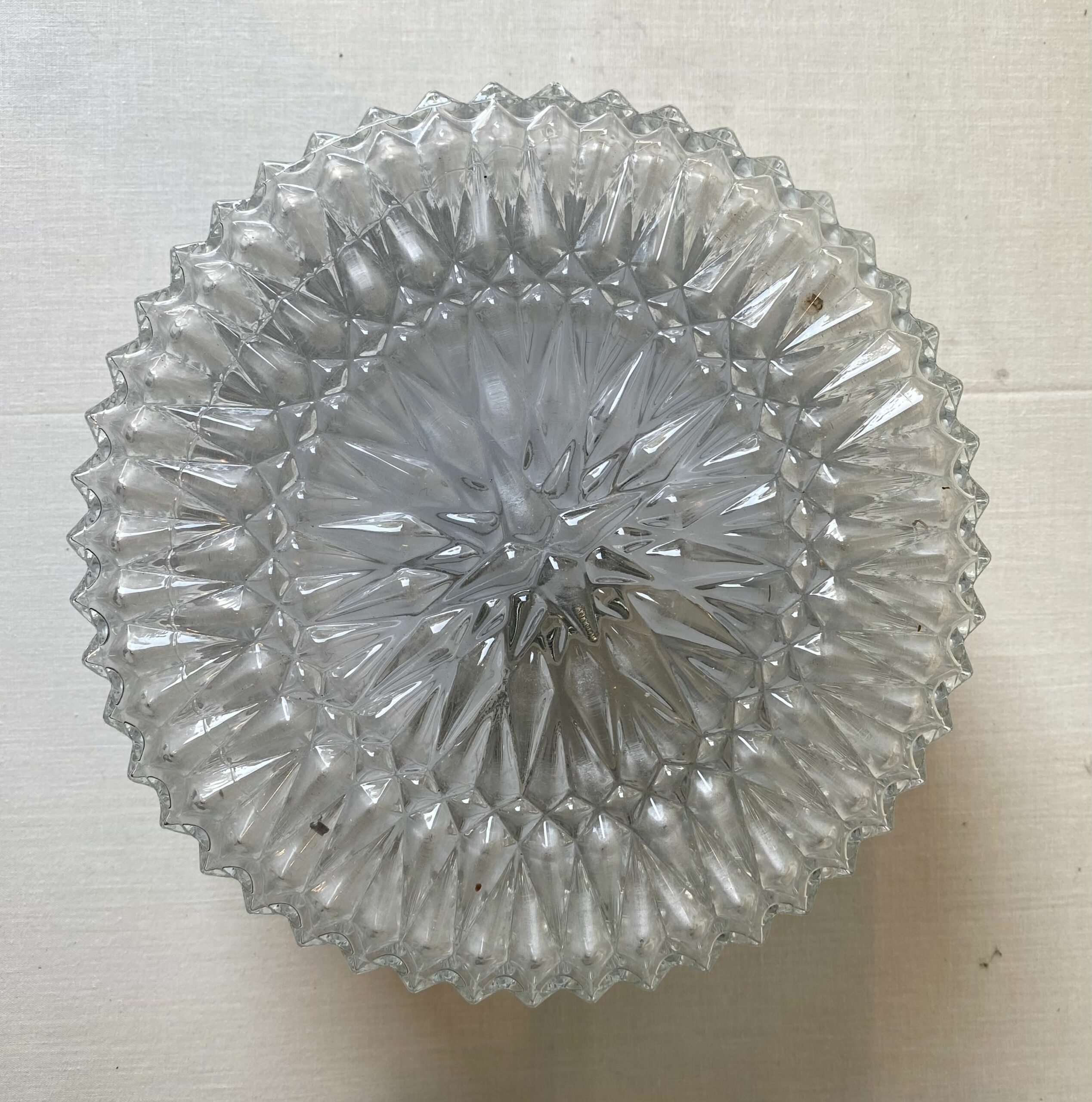 60s glass ceiling light