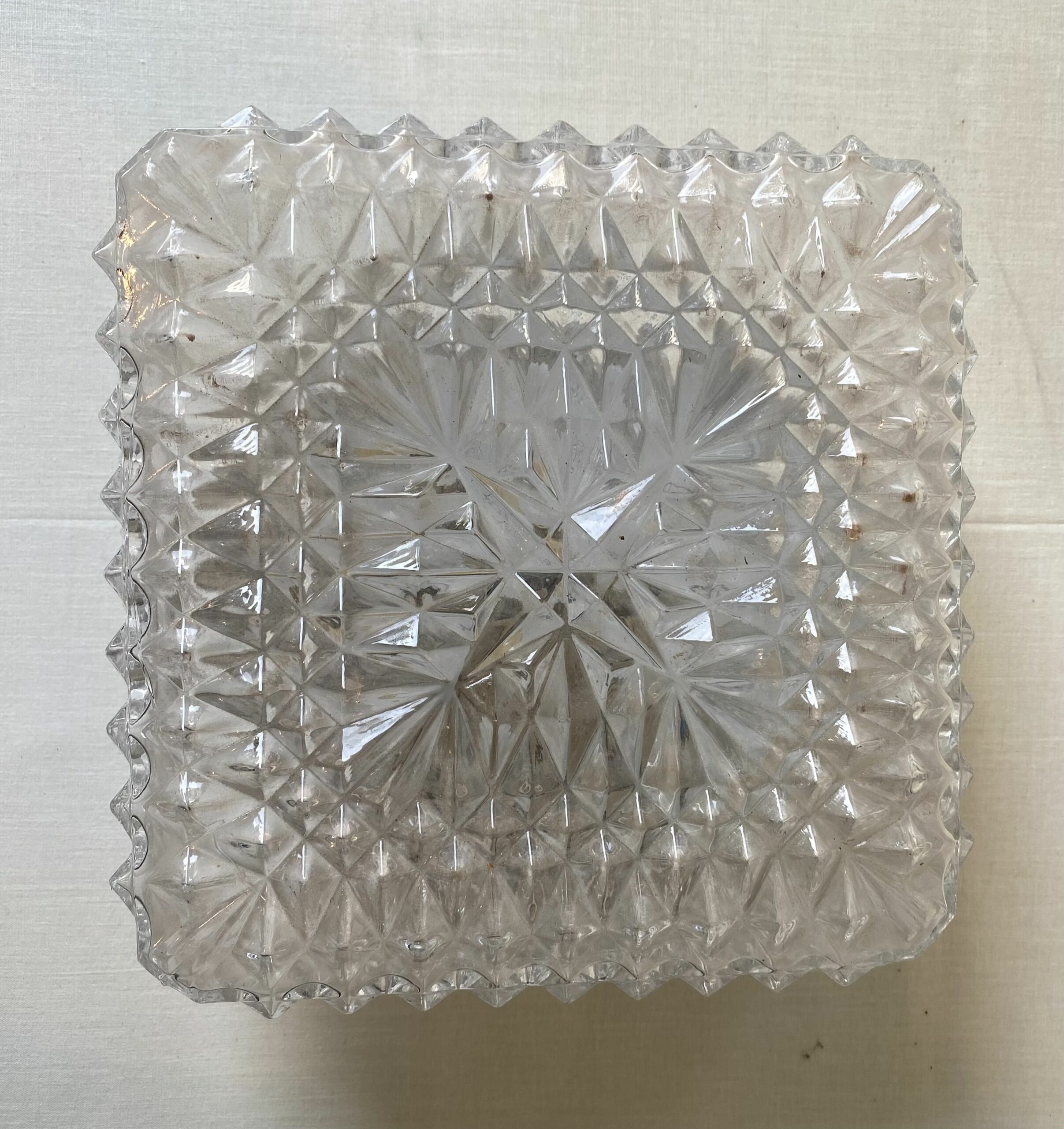 60s glass ceiling light