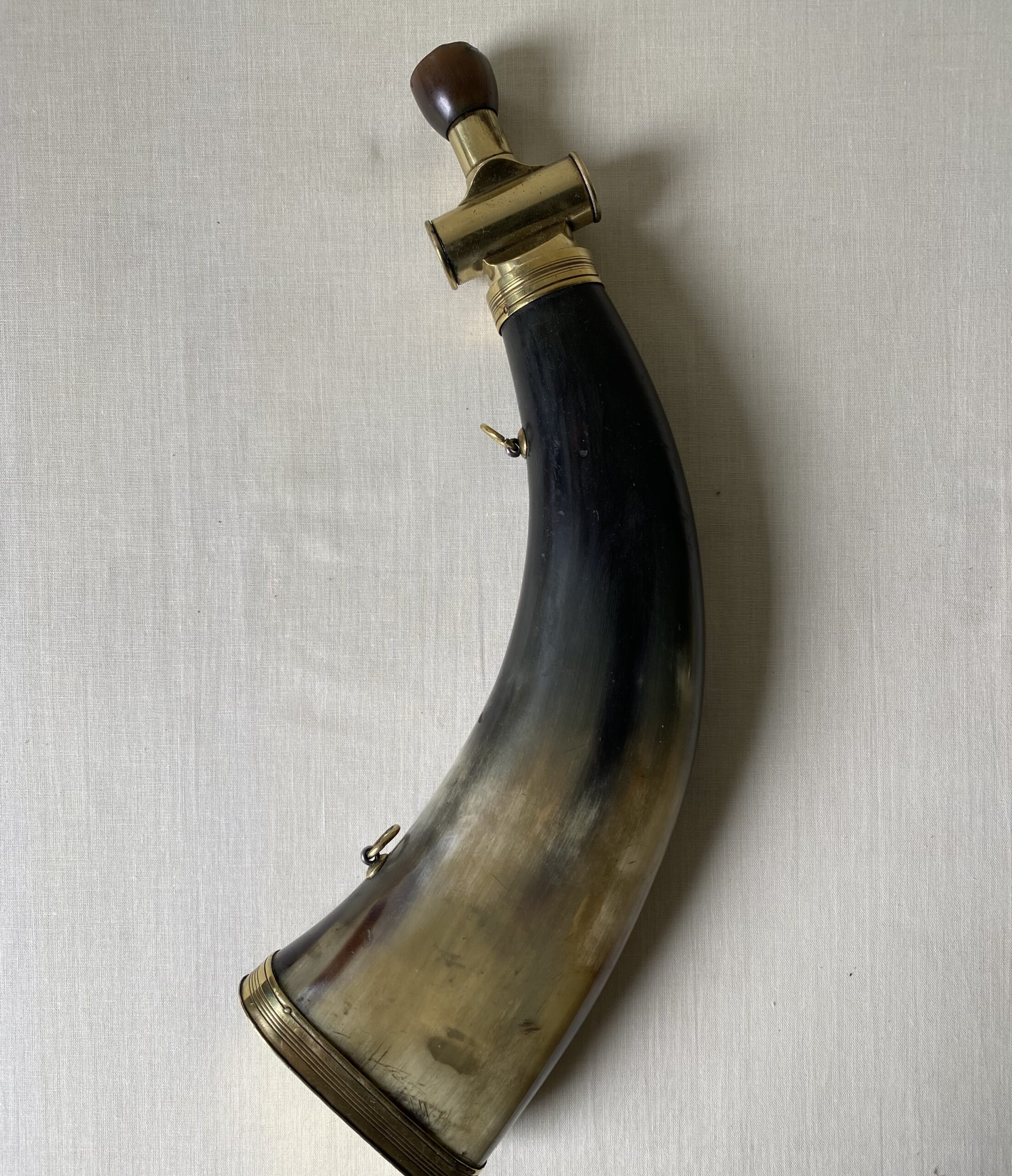 Brass mounted powder horn
