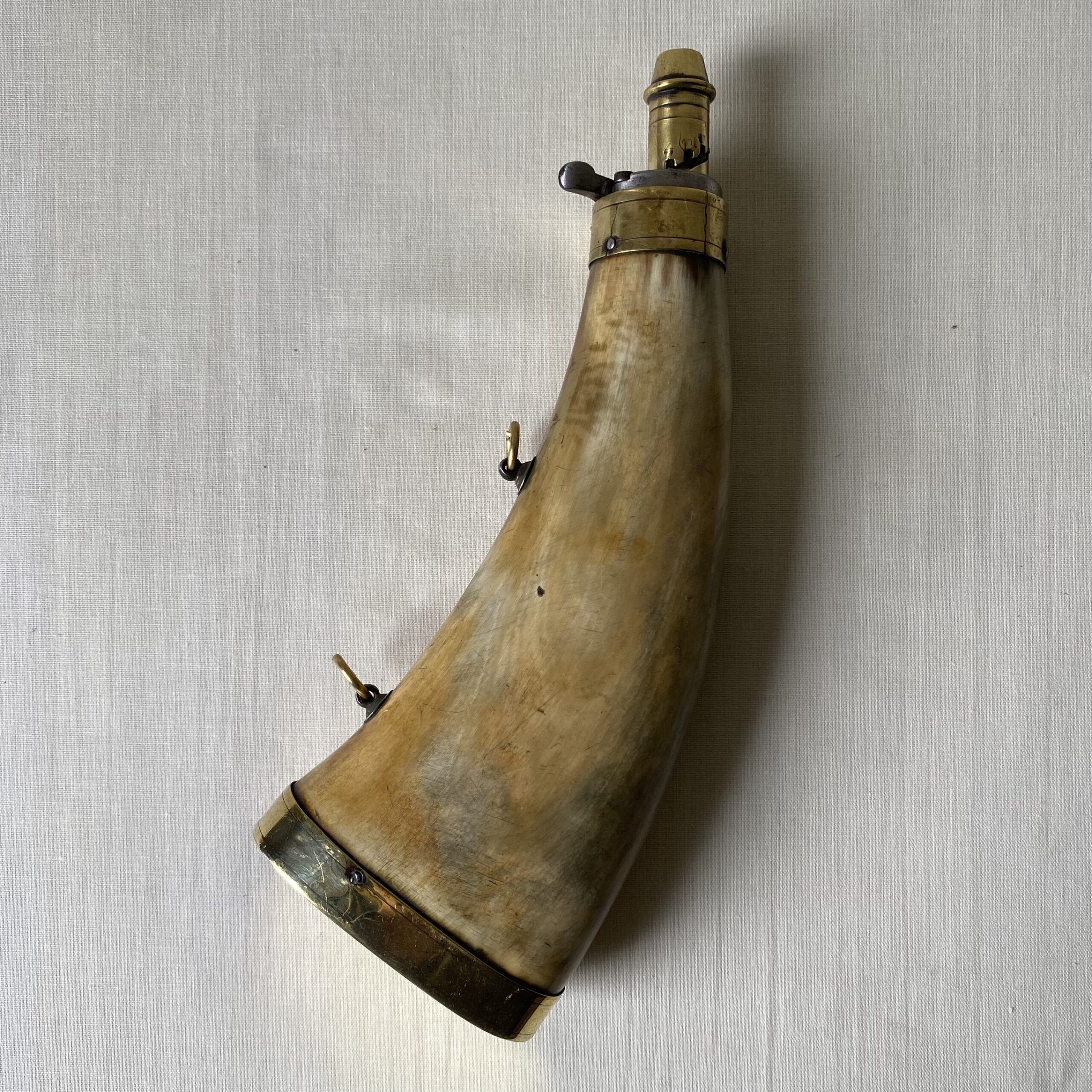 Brass mounted powder horn