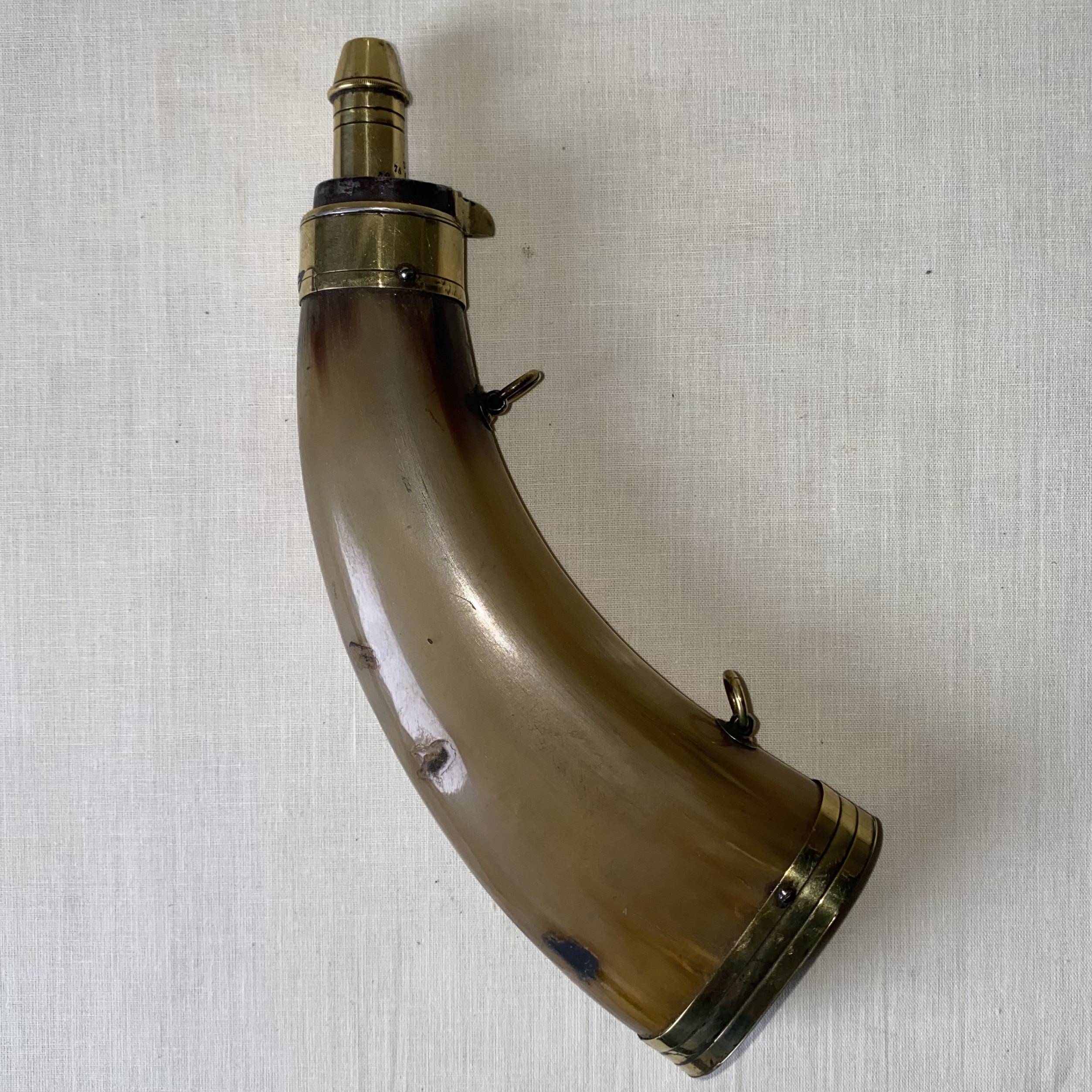 Brass mounted powder horn