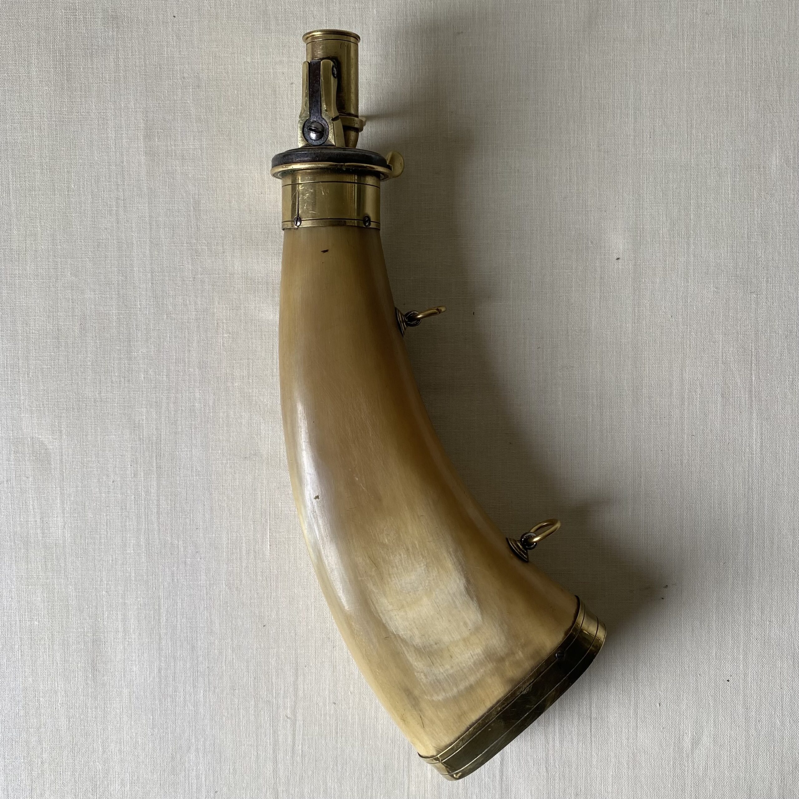 Brass mounted powder horn