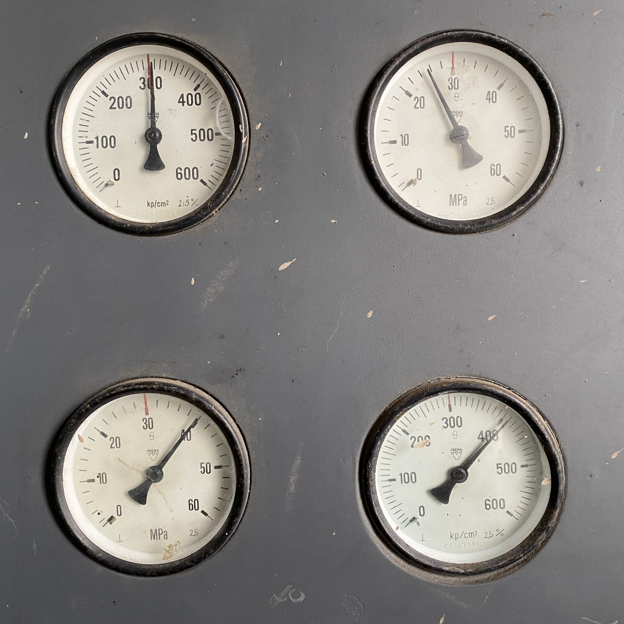 Panel with dials
