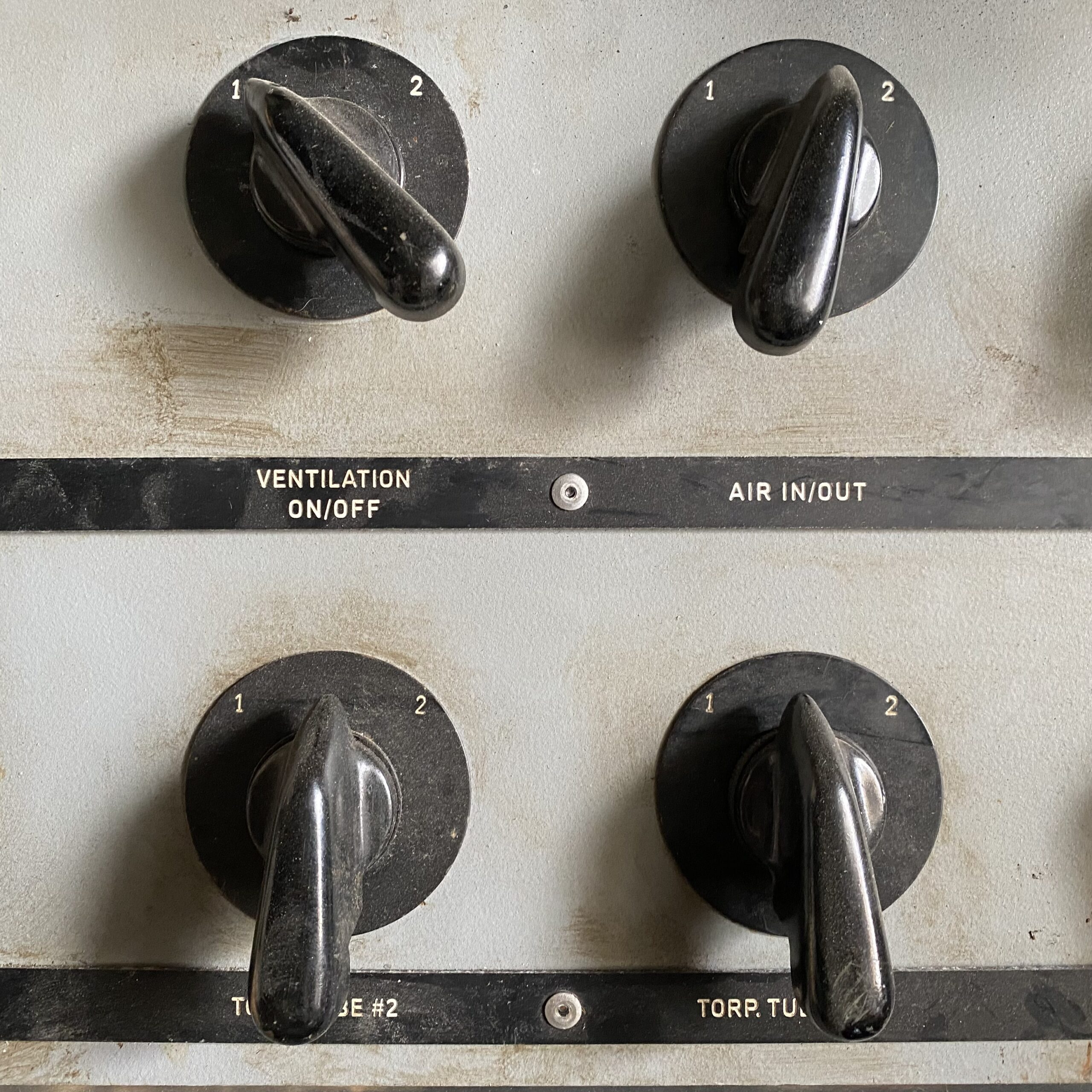 Submarine panel of switches